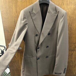 Reiss Latte -DB Peak Plain Weave Coffee